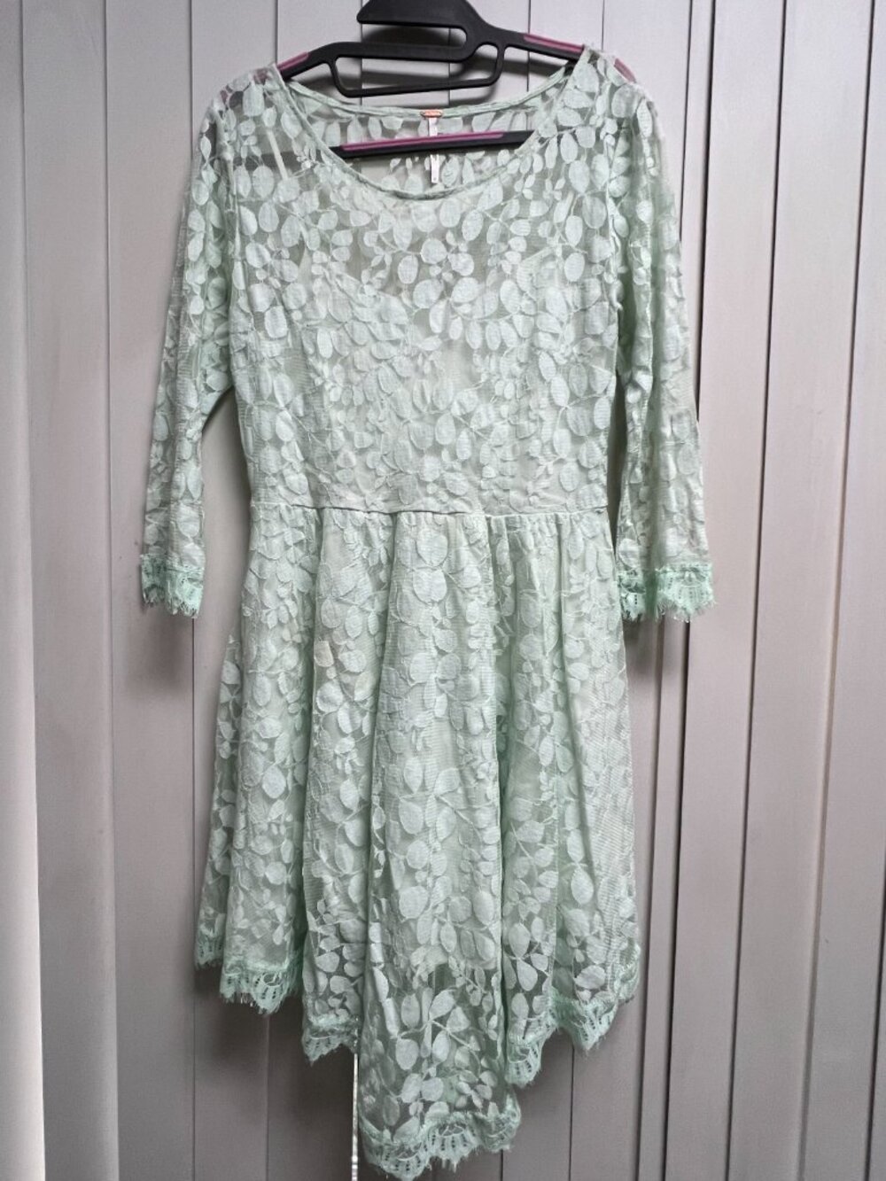 Free People Floral Mesh Lace Dress Fairycore Soft Girl & Pastel Romantic chic